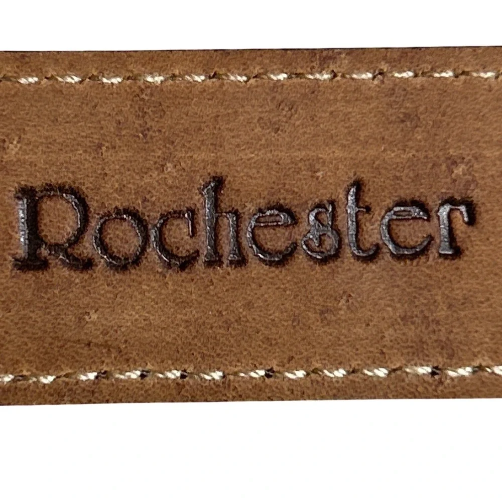 Barse Rochester Brown Italian Leather Silver Coquette Rope Belt Size Large (33